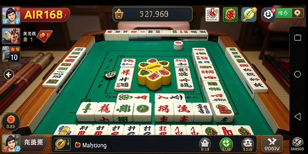 Screenshot dari gameplay Mahjong AIR168 yang tengah berlangsung.