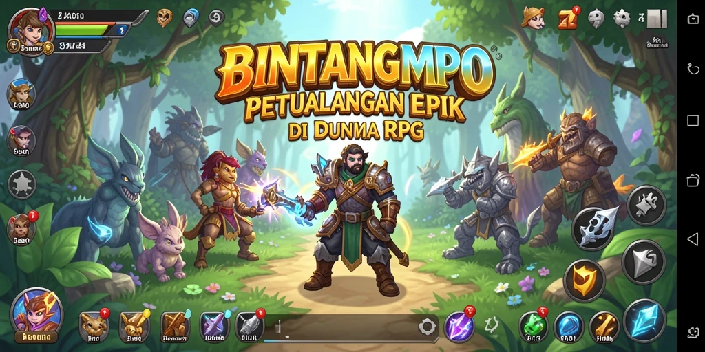 Tampilan gameplay BINTANGMPO yang memukau dan penuh aksi RPG.