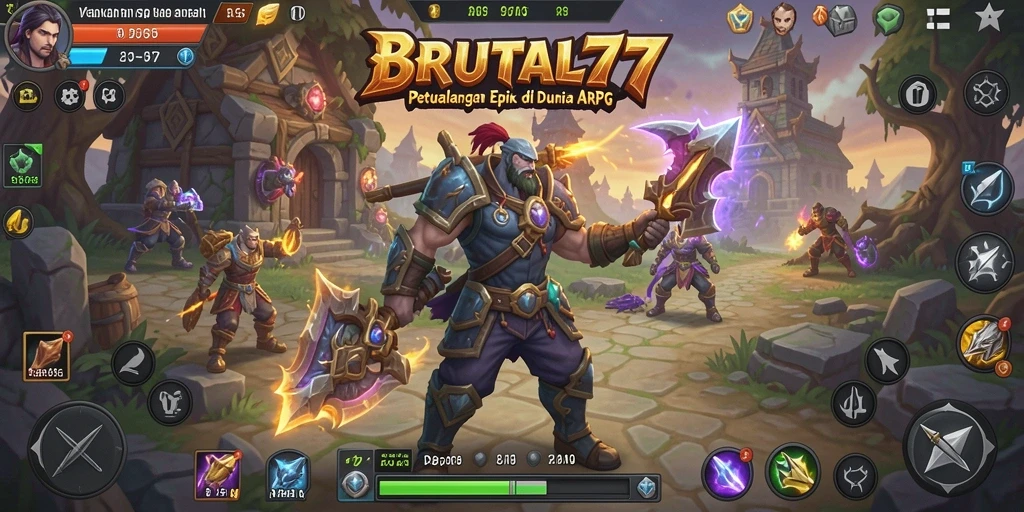 Gameplay BRUTAL77 menampilkan aksi seru dalam petualangan ARPG.