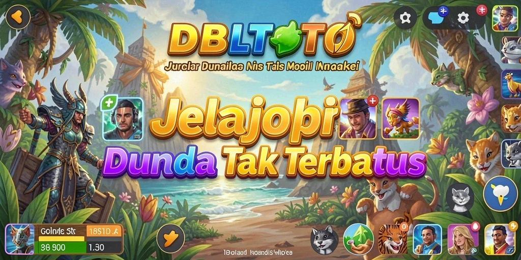 Screenshot gameplay <strong>DBLTOTO</strong> yang menunjukkan eksplorasi dunia terbuka.