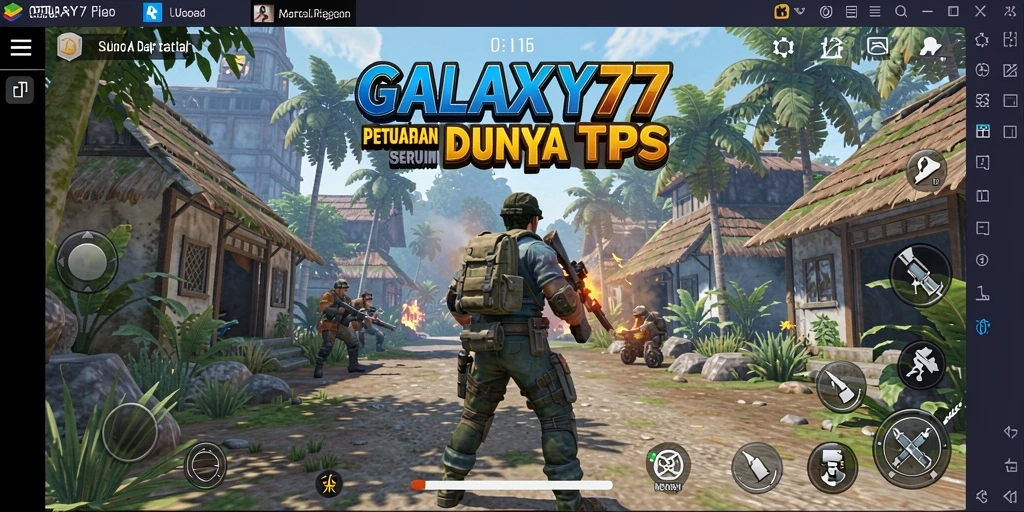 Tampilan mendebarkan dari gameplay TPS GALAXY77 yang menantang.