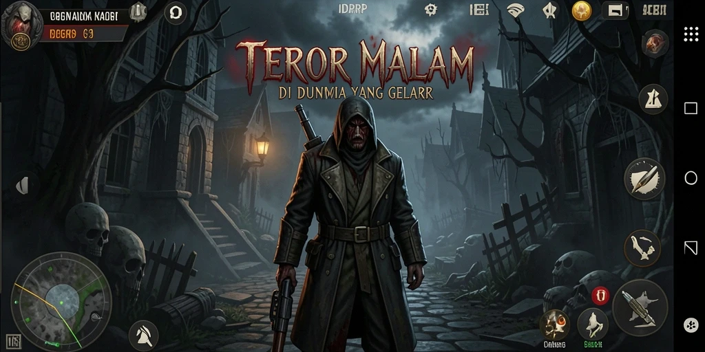Tampilan gameplay IDRRP yang menegangkan dalam suasana Horror.
