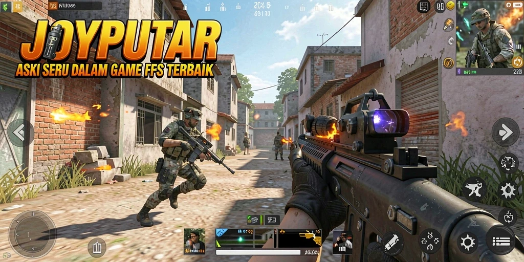 Tangkapan layar dari gameplay intens JOYPUTAR dengan visual yang memukau.