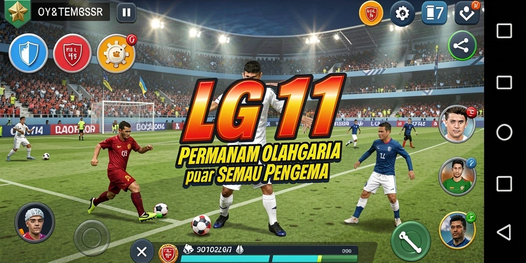 Tangkapan layar gameplay LG111 menampilkan aksi olahraga yang mendebarkan.