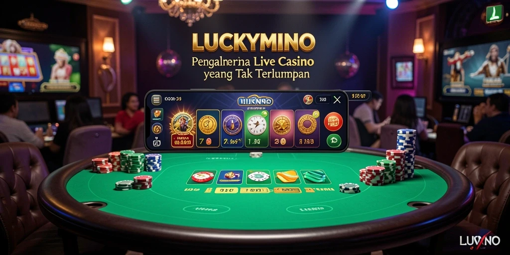 Tampilan stunning gameplay Live Casino LUCKYMINO dengan dealer langsung.
