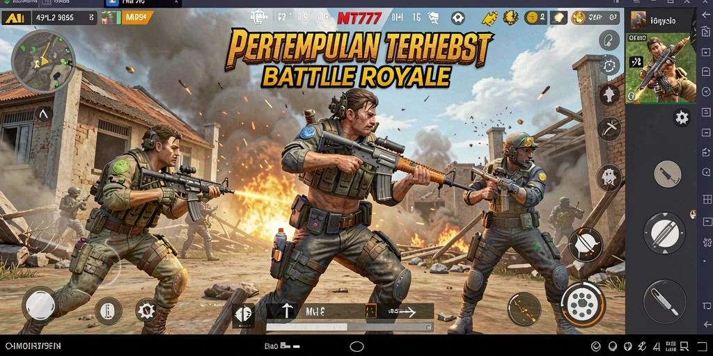 Tampilan gameplay MT777 yang menegangkan dalam pertempuran Battle Royale.