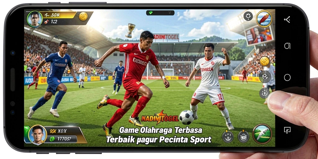 Screenshot gameplay NADIMTOGEL menampilkan aksi olahraga yang seru.