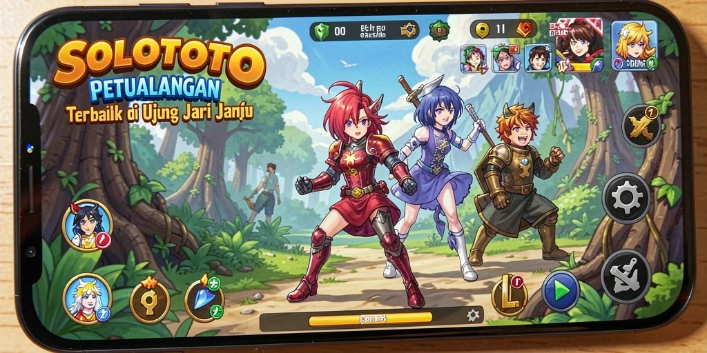 Tampilan menarik dari gameplay SOLOTOTO dengan karakter Anime yang beragam.