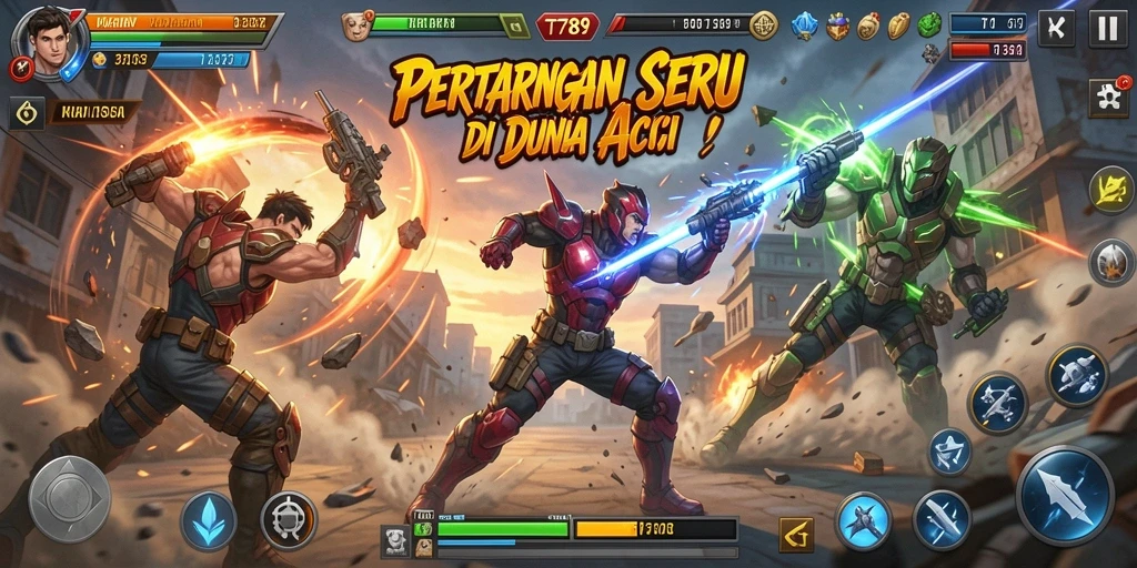 Screenshot TT789 menampilkan aksi pertempuran epik dan menegangkan.